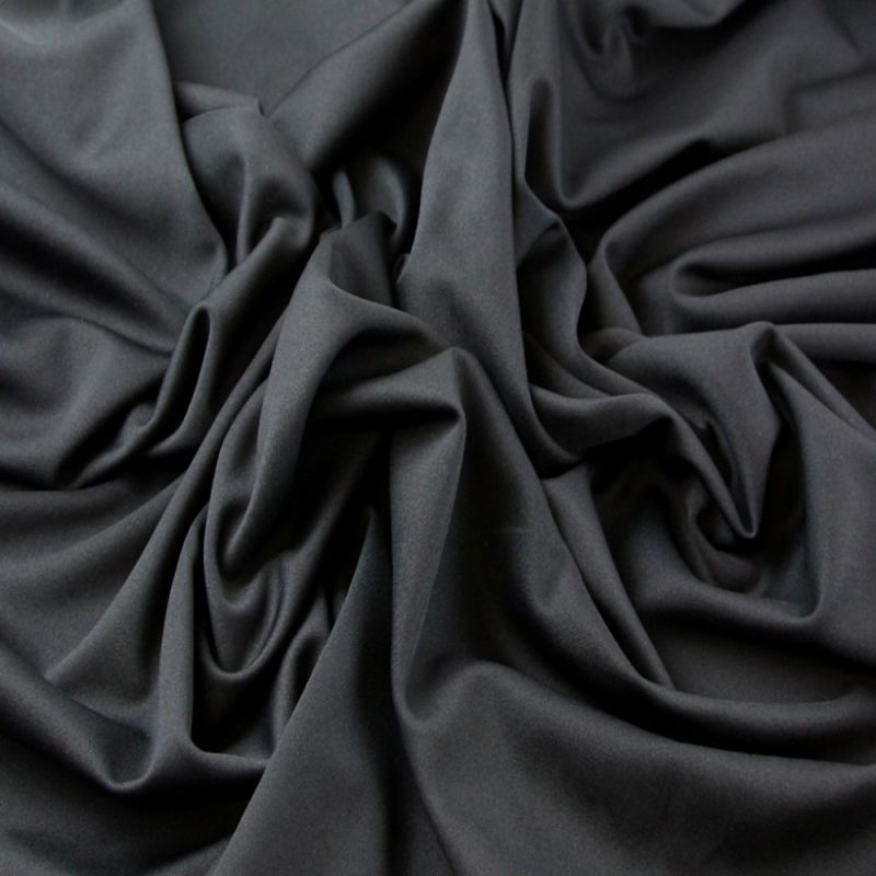 Scuba Polyester Spandex Fabric - Black