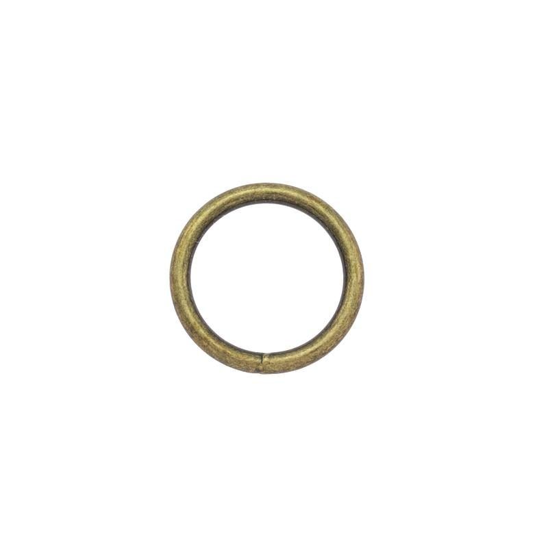 Welded O-Ring Antique Brass - 20mm 