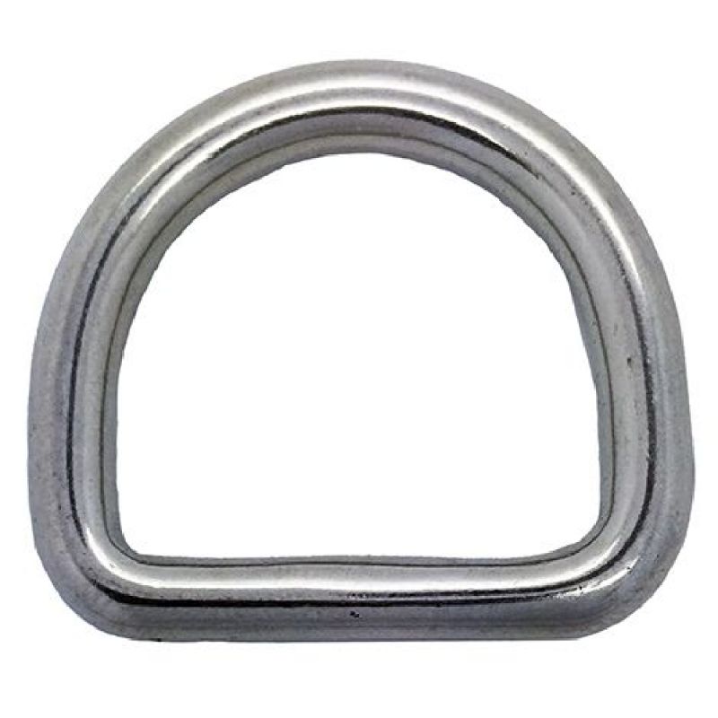 Welded D-Ring Metal Silver Nickel - 50mm