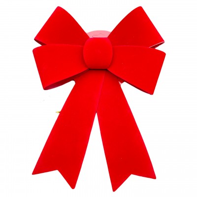 Christmas Bow - Red Velvet 30cm