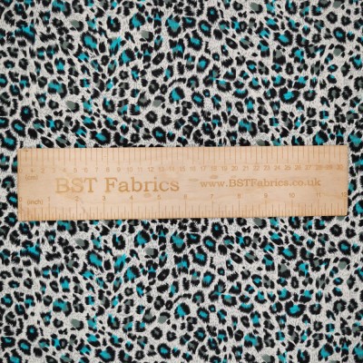 100% Cotton Poplin Fabric Leopard Print - Tur