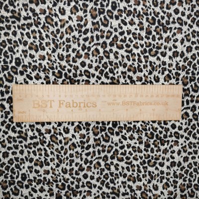 100% Cotton Poplin Fabric - Leopard Print - B