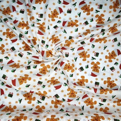 Christmas Polycotton Fabric - Little Gingerbr
