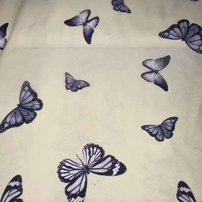 Chiffon Fabric Butterflies - Lemon 150cm