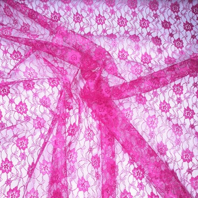 Flower Lace Fabric 112cm - Cerise