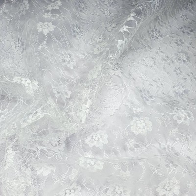 White Flower Lace Fabric 112cm