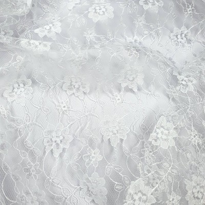 White Flower Lace Fabric 112cm