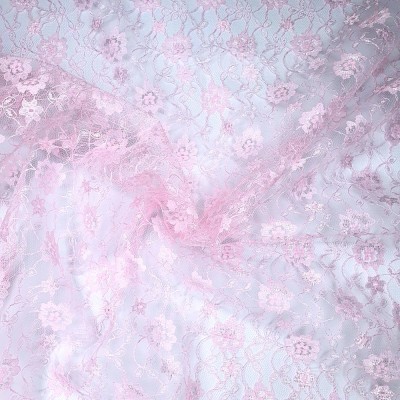 Flower Lace Fabric 112cm - Pink