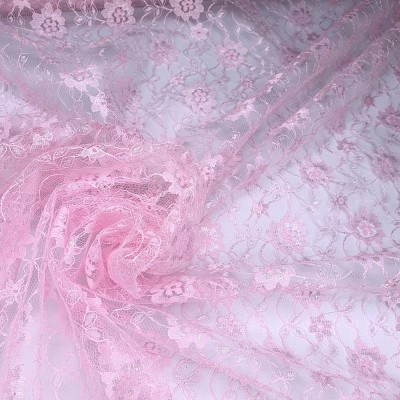 Flower Lace Fabric 112cm - Pink