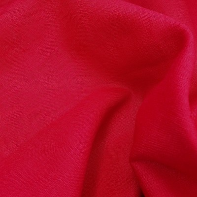 100% Linen Fabric - Red