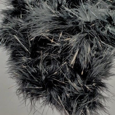 Marabou Feather String (Swansdown) - Black & 
