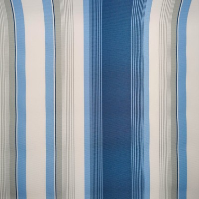 Printed Waterproof Striped PU Fabric - Blue