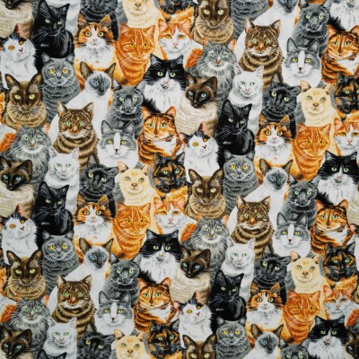 100% Cotton Print Fabric by Nutex - Crowded C