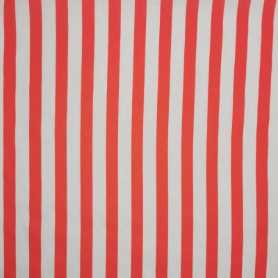 Printed Polycotton Fabric Wide Stripe - Red w
