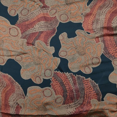 Silky Satin Printed Fabric - Design 24