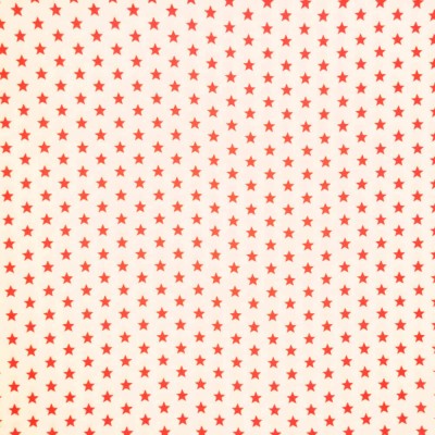 100% Cotton Fabric - Mini Stars Red on White