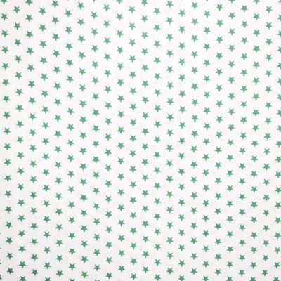 100% Cotton Fabric - Mini Stars Emerald on Wh