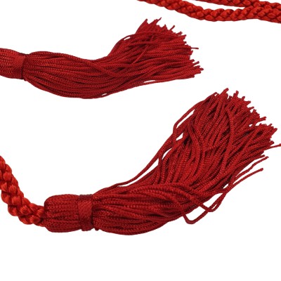 Dressing Gown Cord With Tassels - Red