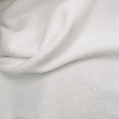 Polyester Towelling Fabric - White 150cm 