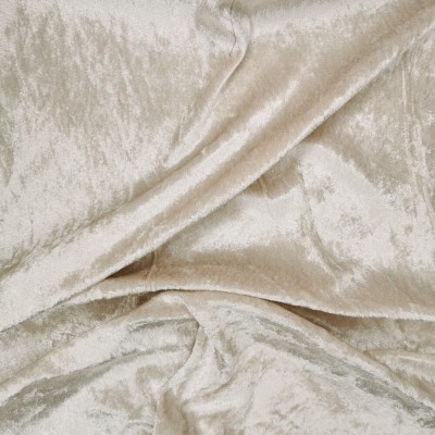 Crushed Velvet Fabric - Oyster Premium Velour