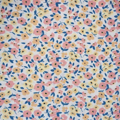 100% Cotton Poplin Fabric - Mini Flowers on W