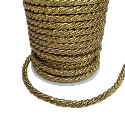 Lurex Rope Cord Gold 7mm