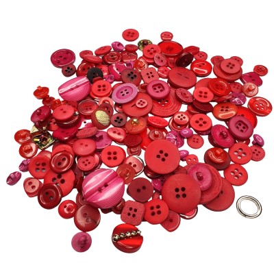 Mixed Button Pack 100g - Red