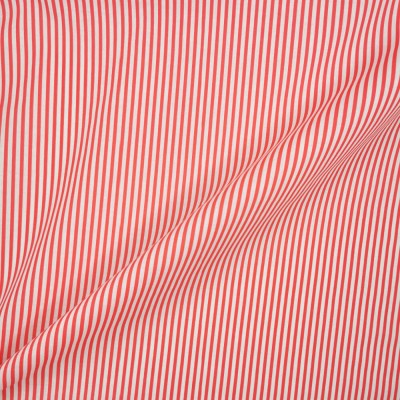Printed Polycotton Fabric Thin Stripe - Red w