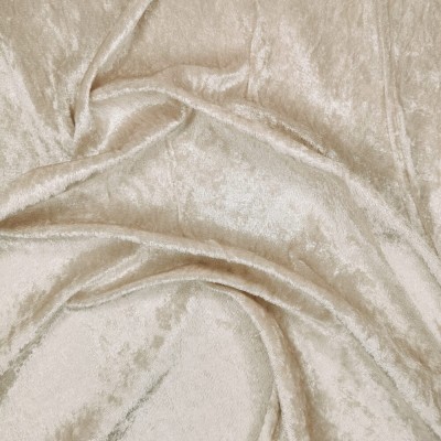 Crushed Velvet Fabric - Oyster Premium Velour