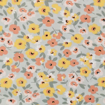 100% Cotton Poplin Fabric - Mini Flowers on G