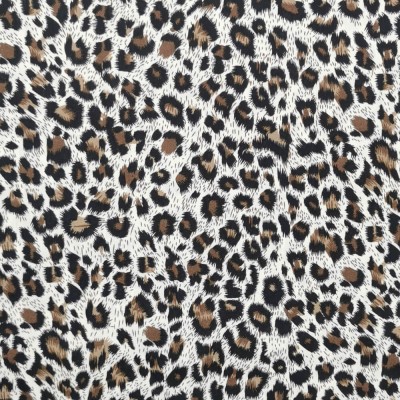 100% Cotton Poplin Fabric - Leopard Print - B