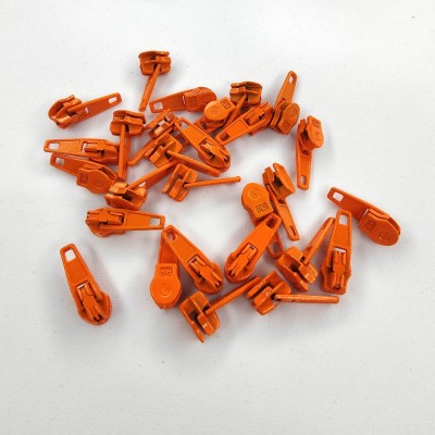 Zip Pulls for Continuous Zip - Size 3 Orange