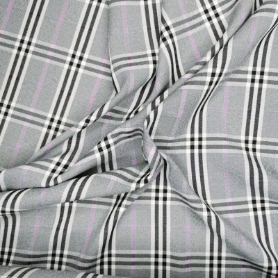 Polyester Spandex Fabric - Black Grey White a