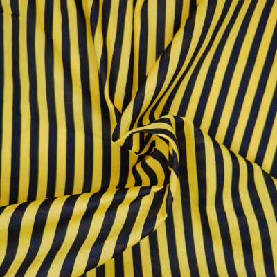 Printed Polycotton Fabric Wide Stripe - Yello