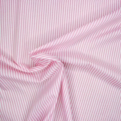 Printed Polycotton Fabric Thin Stripe - Pink 