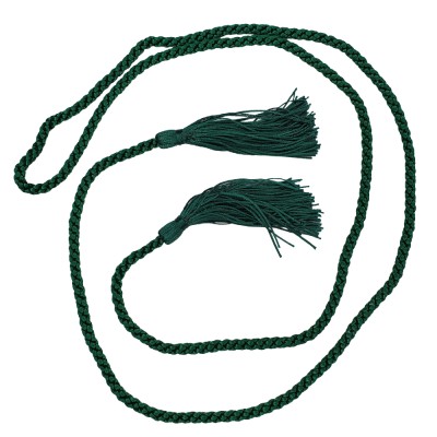 Dressing Gown Cord With Tassels - Dark Green