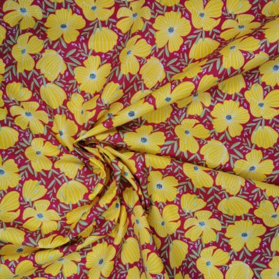 Polycotton Printed Fabric Morris Floral - Win