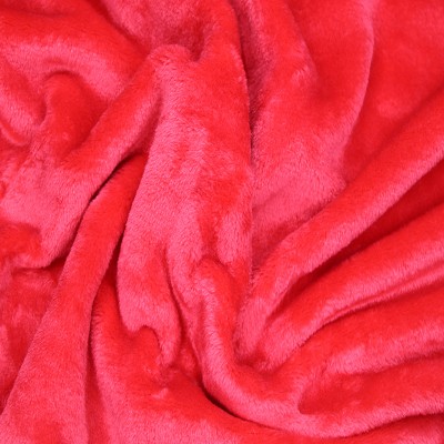 Cuddle Soft Fleece Fabric Plain - Red