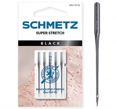 Schmetz Super Stretch BLACK Size 75(11) Sewing Machine Needles