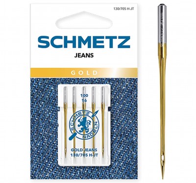 Schmetz Jeans GOLD Size 100 / 16 Sewing Machine Needles