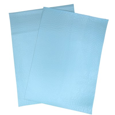 A4 Sheet - Fire Retardant Leatherette Leather Faux Fabric - Baby Blue
