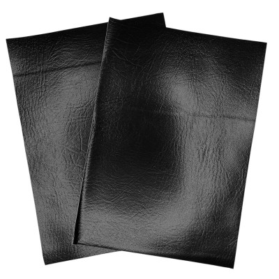 A4 Sheet - Fire Retardant Leatherette Leather Faux Fabric - Black