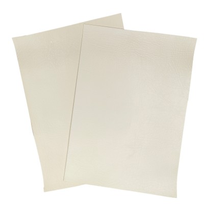 A4 Sheet - Fire Retardant Leatherette Leather Faux Fabric - Ivory