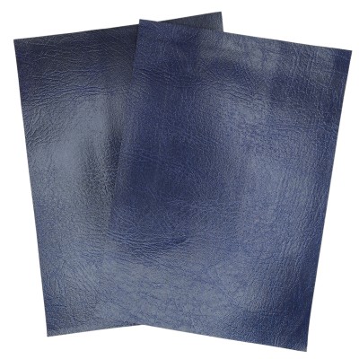 A4 Sheet - Fire Retardant Leatherette Leather Faux Fabric - Navy