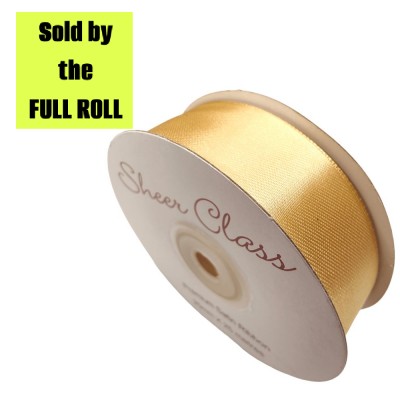 6mm Double-sided Satin Ribbon - Antique Gold **FULL ROLL**