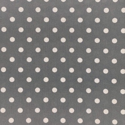 100% Cotton Fabric Polka Dot Dark Grey