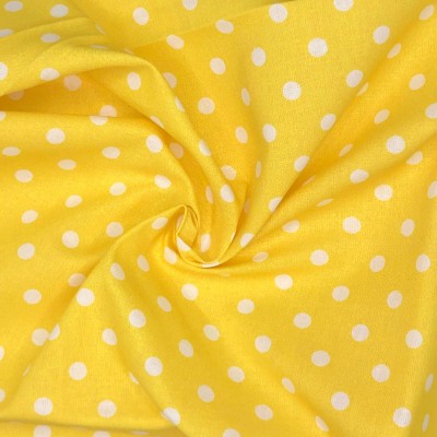100% Cotton Fabric Polka Dot - Sunshine Yellow