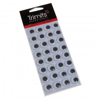 Trimits Toy Eyes Googly Self-Adhesive 15mm 32