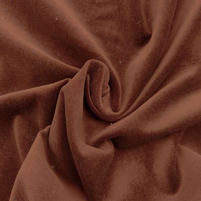 100% Cotton Velvet Fabric - Brown