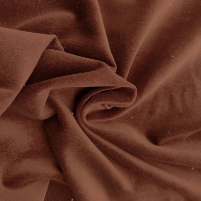 100% Cotton Velvet Fabric - Brown
